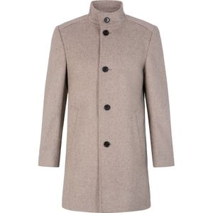 Tussenjas - Maron - Klassieke Mantel - Effen - Normale Pasvorm