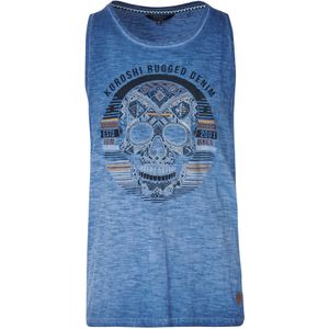 KOROSHI Shirt  blauw gemêleerd / bruin / curry / zwart