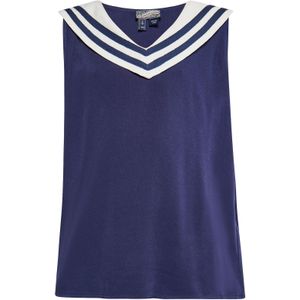 DreiMaster Vintage Blouse  marine / wit