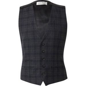 Guido Maria Kretschmer Men Gilet 'Sean'  donkerblauw / grijs / donkergrijs