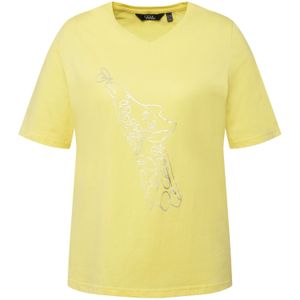 Ulla Popken Shirt  citroengeel / zilver