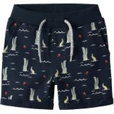 NAME IT - Broek - Navy - Sweatstof - Regular Fit - Korte Lengte