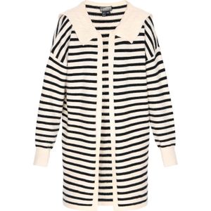 DreiMaster Vintage Gebreid vest  zwart / offwhite