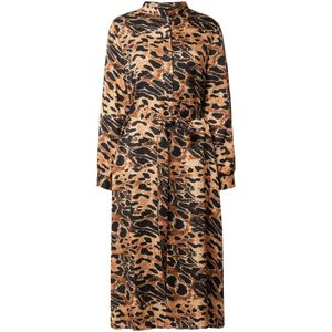 miss goodlife Blousejurk 'Fancy'  beige / cognac / zwart