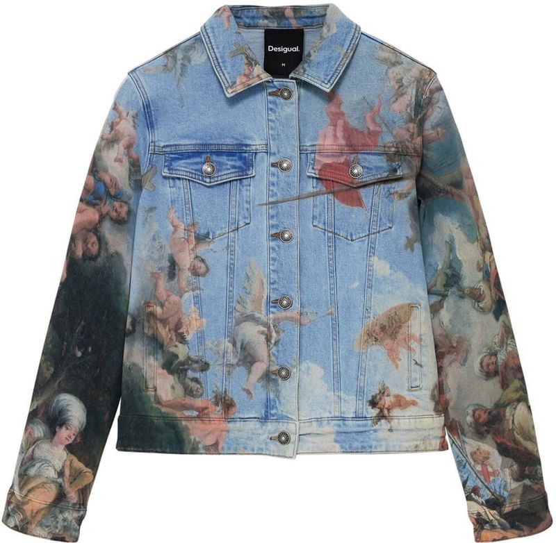 Desigual - Spijkerjack - Multicolor - Met Zakken en Renaissancedetails