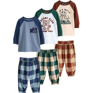 Next Nachtkledij  beige / donkerblauw / donkergroen / donkerrood