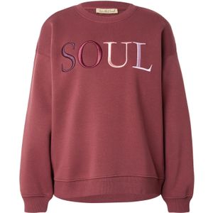 Smith&Soul - Sweatshirt - Ivoor - Aubergine - Rosa - Bordeaux