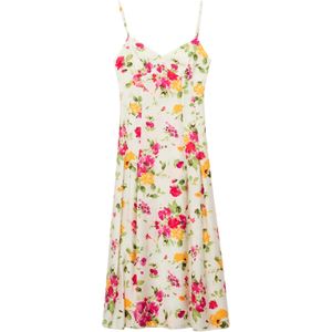 MANGO Jurk 'BOUQUET'  ecru / groen / oranje / pink