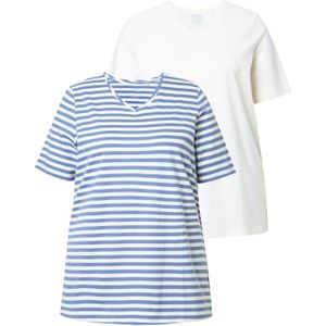 Ulla Popken Shirt  lichtblauw / wit