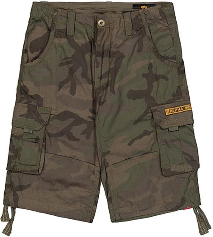 Alpha Industries - Jet Camo Short - Cargobroek - Kaki - Katoen