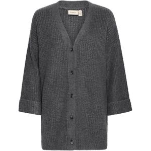 Fransa Gebreid vest 'Beverly 3'  donkergrijs