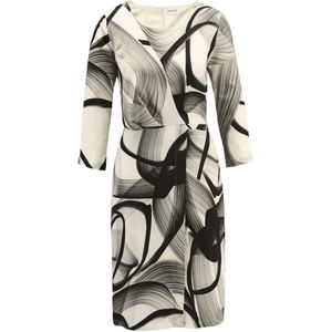 MADELEINE Jurk  grijs / zwart / offwhite