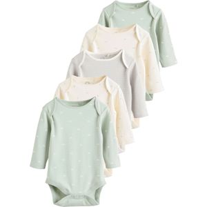 Next Rompertje/body  beige / grijs / pastelgroen