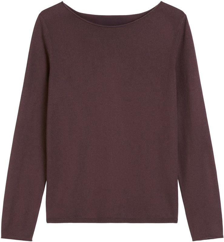 Marc O'Polo - Trui - Donkerrood - Wol - Normale Pasvorm