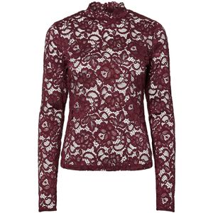 YAS Shirt 'YASLACEY'  wijnrood