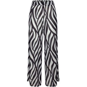 Harembroek - Zwart/Crème - Transparante Mesh - Hoog Taillehoogte