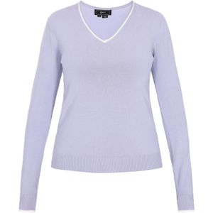 faina Trui  lichtblauw / wit