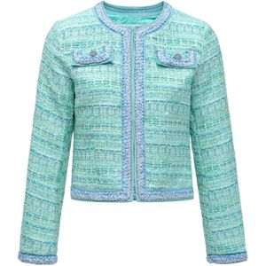 Salsa Jeans - Zomerjas - Groen - Klassieke Mantel - Effen