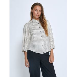 Peppercorn Blouse 'Gabriella'  crème / zwart / wit gemêleerd