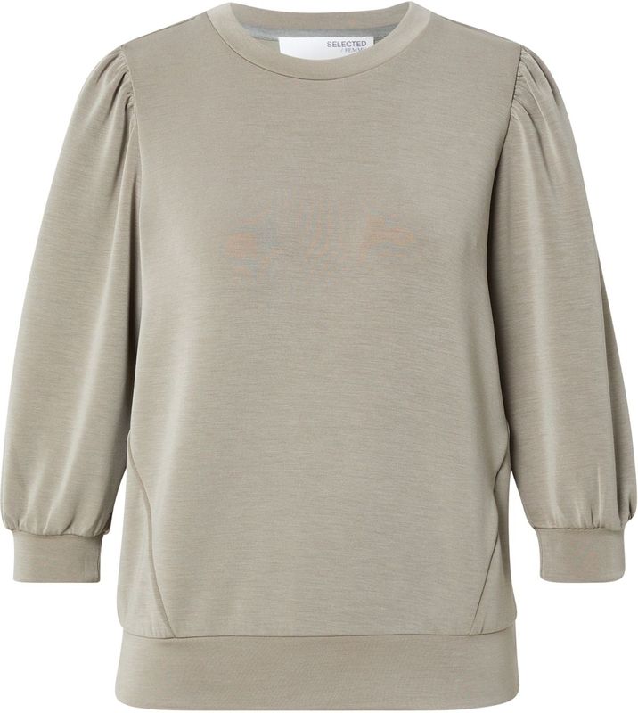 Selected - Tenny - Sweatshirt - Ronde Hals - 3/4 Mouwen - Losse Pasvorm