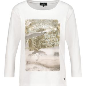 monari Shirt  goud / taupe / lichtgroen / wit