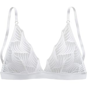 Bralette - Wit - Kant - Zonder Beugels - Machinewas