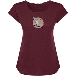 GREENBOMB Shirt 'Animal Koernerfreund'  grijs / bessen