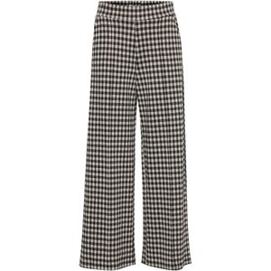 ICHI - Pantalon 'KATE' - Zwart/Wit - Wide Leg - Mid Waist