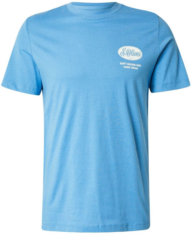 s.Oliver Shirt  lichtblauw / wit