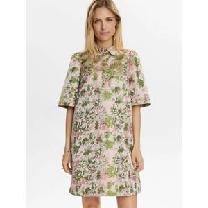 NÜMPH Jurk 'NUVIDA'  groen / rosa