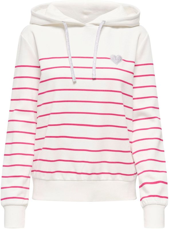 ONLY Sweatshirt 'ONLADELLE'  pink / zilver / wit