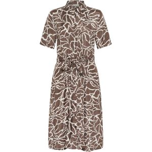 Kaffe Blousejurk 'Emine'  chamois / wit