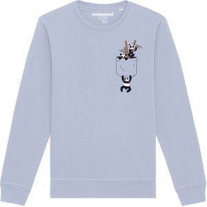Watapparel Sweatshirt ' Pocket Pandas '  lichtblauw / gemengde kleuren
