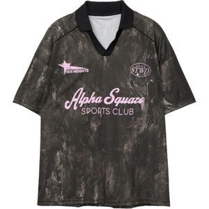 Pull&Bear Shirt 'STWD ALPHA SQUARE SPORTS'  beige / donkerbruin / rosa