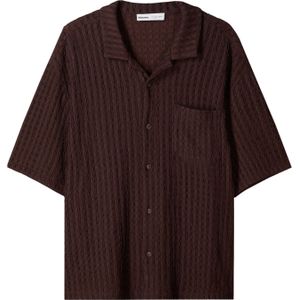 Bershka Overhemd  donkerbruin