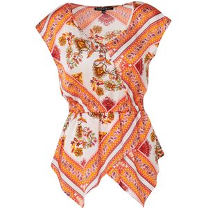 KOROSHI Blouse  oranje / abrikoos / rood / wit
