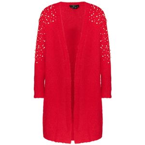 faina Gebreid vest  rood