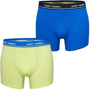 Happy Shorts Boxershorts ' Solids '  royal blue/koningsblauw / citroen