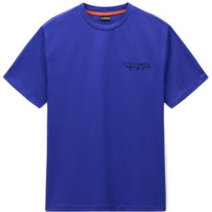 NAPAPIJRI Shirt 'YUKIS'  blauw / oranje / zwart