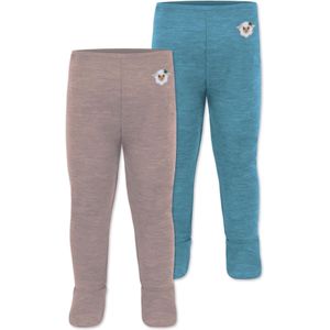normani Broek  donkerbeige / blauw / wit
