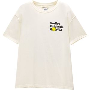 Pull&Bear Shirt  geel / groen / zwart / wit