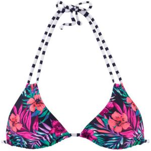 Bikinitop - Floral - Marine - Gedessineerd - Zonder Beugels