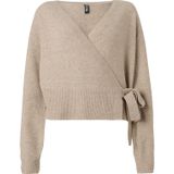 Pcmalou - Wikkel Gebreid Vest - V-hals - Lange Mouwen - Regular Fit