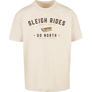 F4NT4STIC Shirt 'Schlittenfahren Weihnachten Christmas'  beige / bruin