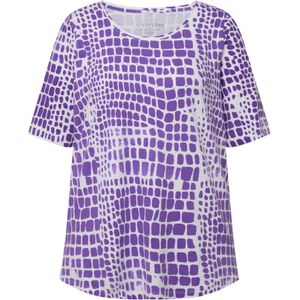 Ulla Popken Shirt  violetblauw / wit