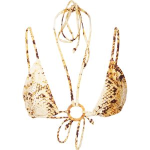 River Island Bikinitop  beige / donkerbruin / geel / lichtgeel