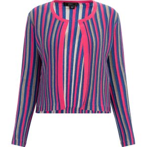 faina Gebreid vest  royal blue/koningsblauw / brons / fuchsia