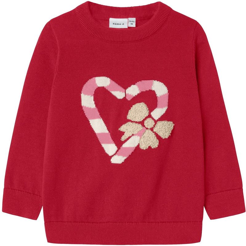 Name It - NMFREAMO LS KNIT - Gebreide Trui - Jester Red - Lange Mouwen