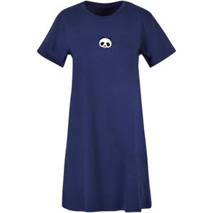 F4NT4STIC Jurk 'Tao Tao Heroes of Childhood'  navy / wit