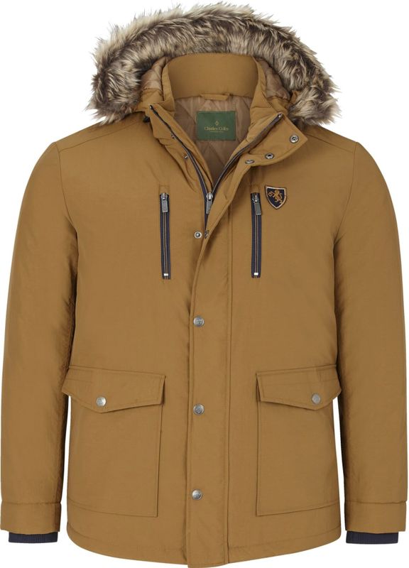 Charles Colby - SIR CLARENCE - Regenjas - Donkergeel - Herenmode in Grote Maten